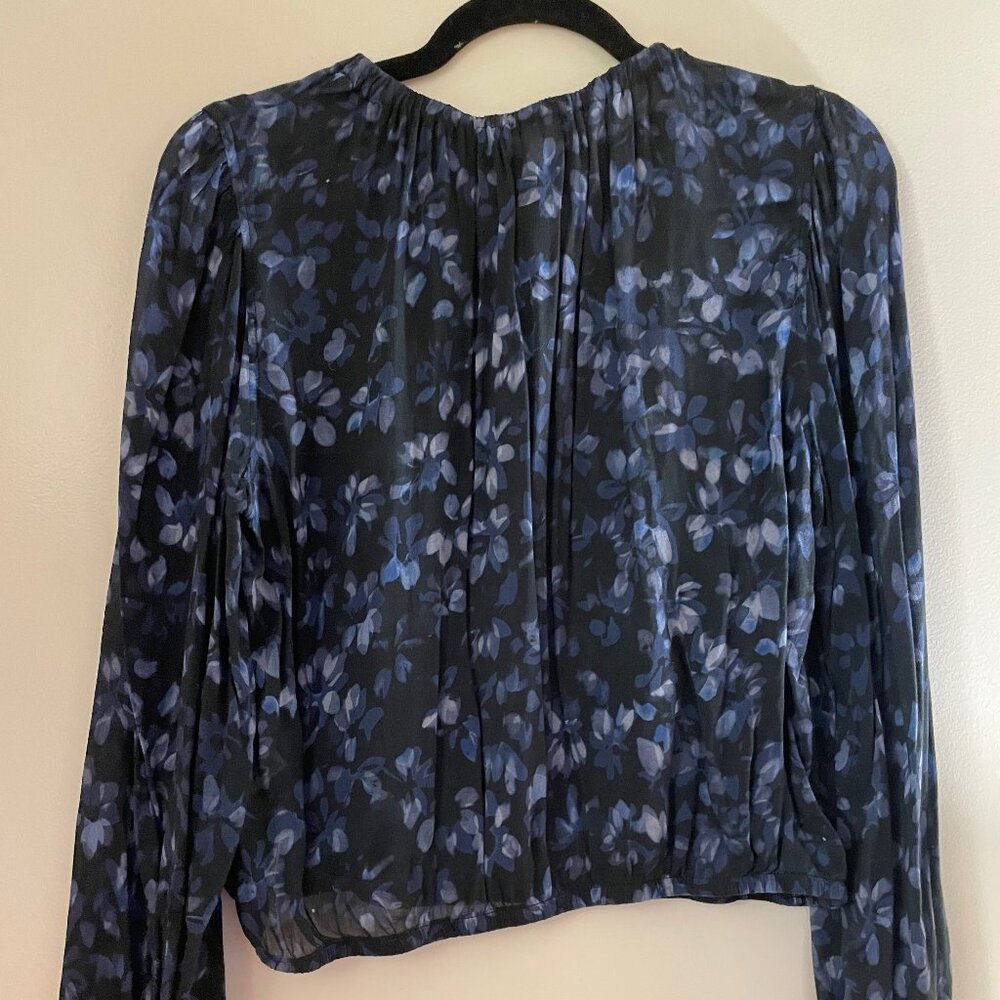 Bella Dahl Womens Shirred Print Blouse